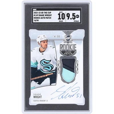 Shane Wright Seattle Kraken Autographed 2022-23 Upper Deck The Cup Rookie Auto 2 Color Relic #149 #74/99 SGC Authenticated 9.5/10 Rookie Card