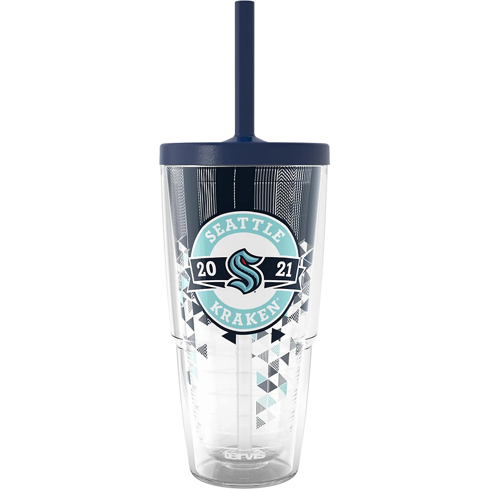 Gobelet classique Tervis Seattle Kraken de 24 oz avec couvercle à paille