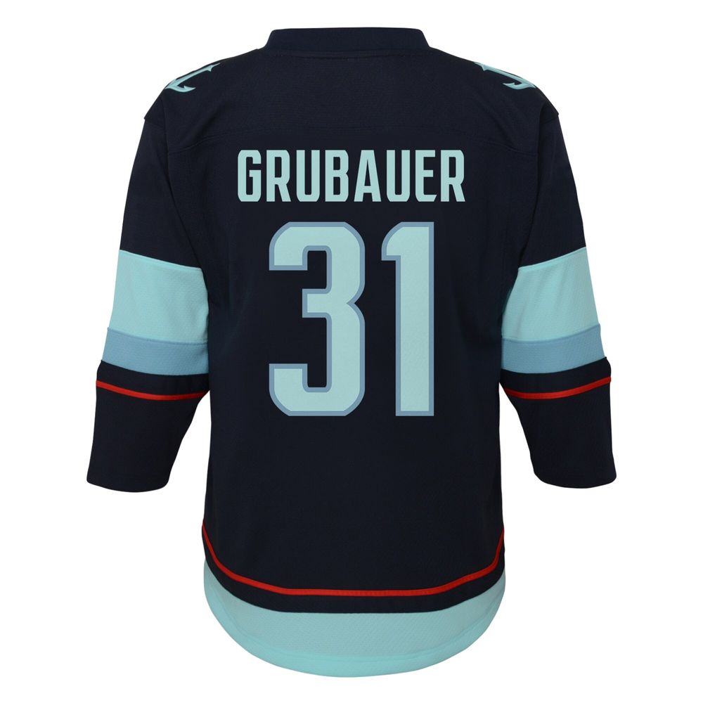 Toddler Philipp Grubauer Deep Sea Blue Seattle Kraken Home Replica Player Jersey