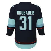 Tout-petit Philipp Grubauer Deep Sea Bleu Seattle Kraken Home Replica Player Jersey