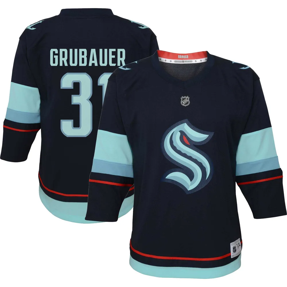 Tout-petit Philipp Grubauer Deep Sea Bleu Seattle Kraken Home Replica Player Jersey