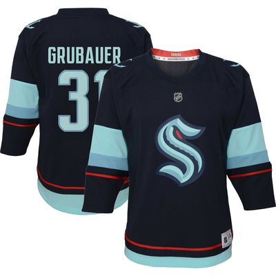 Toddler Philipp Grubauer Deep Sea Blue Seattle Kraken Home Replica Player Jersey