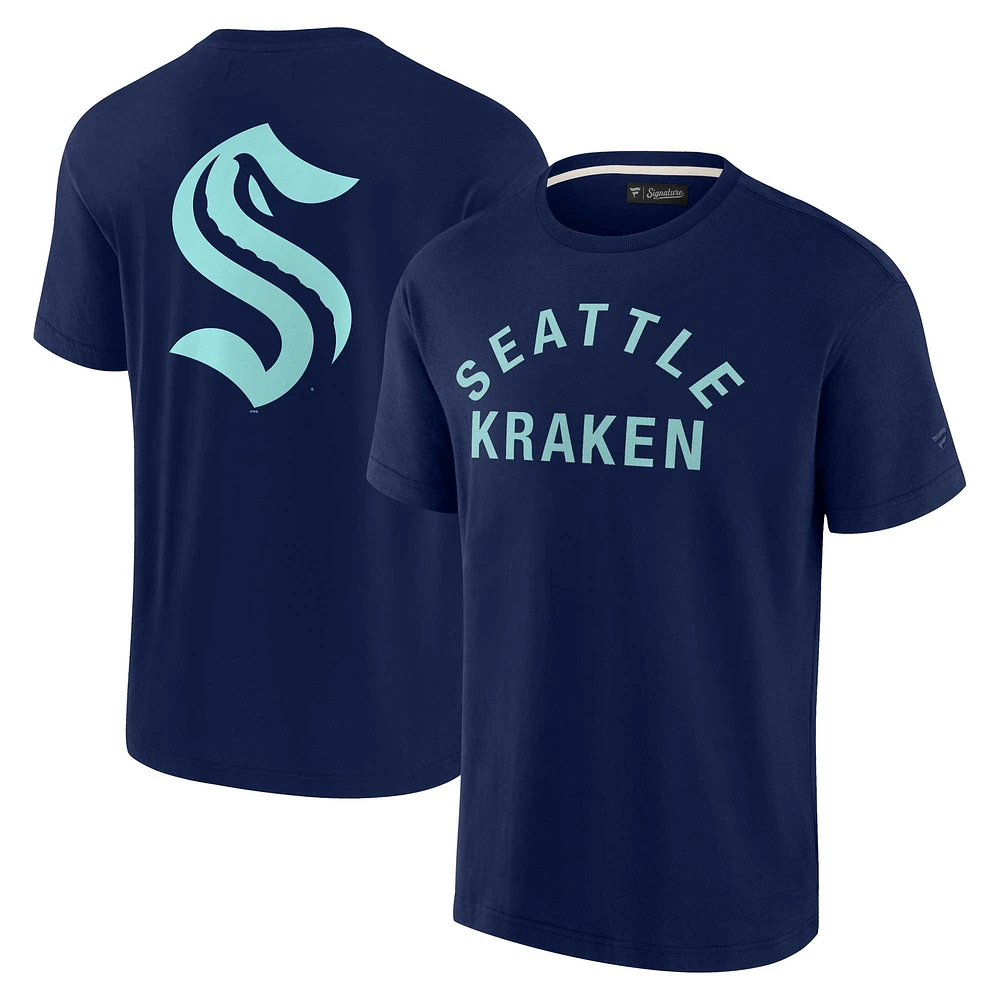 T-shirt unisexe Fanatics Navy Seattle Kraken Elements super doux à manches courtes