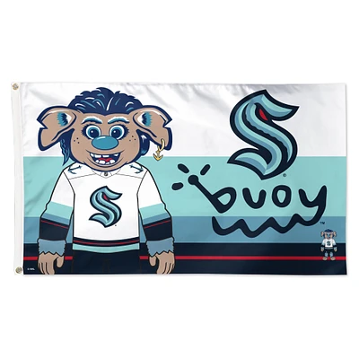 WinCraft Seattle Kraken 3' x 5' Mascot Deluxe Drapeau simple face