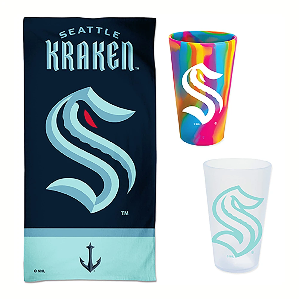 Pack d'accessoires pour la journée à la plage WinCraft Seattle Kraken