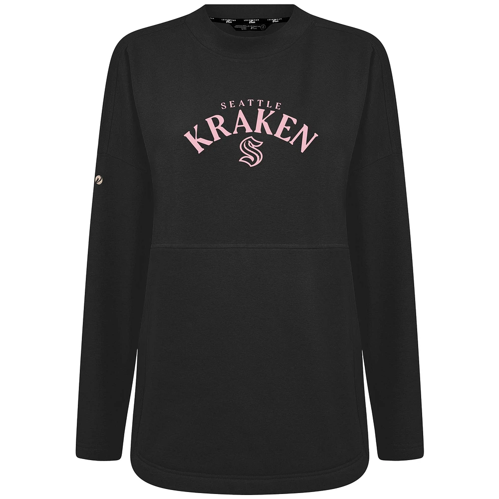 Sweat-shirt à col roulé pour femme Seattle Kraken Mother's Day Beaudry Black Levelwear