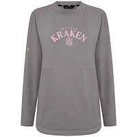 Sweat-shirt à col roulé gris Seattle Kraken Mother's Day Beaudry pour femme Levelwear