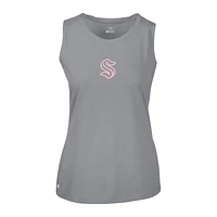 Women's Levelwear  Gray Seattle Kraken Mother's Day Macy Core Logo Tank Top