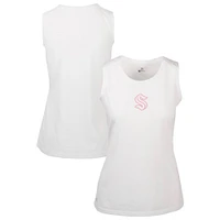 Débardeur blanc avec logo Macy Core pour la fête des mères Seattle Kraken femme Levelwear