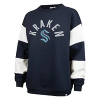 Sweat-shirt à capuche pour femme '47 Deep Sea Blue Seattle Kraken Eephus Barred