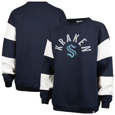 Sweat-shirt à capuche pour femme '47 Deep Sea Blue Seattle Kraken Eephus Barred