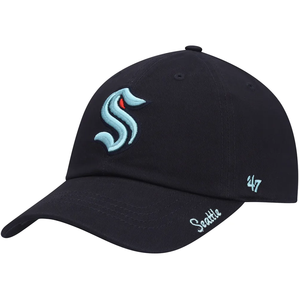 Women's '47 White Seattle Seahawks Miata Clean Up Logo Adjustable Hat