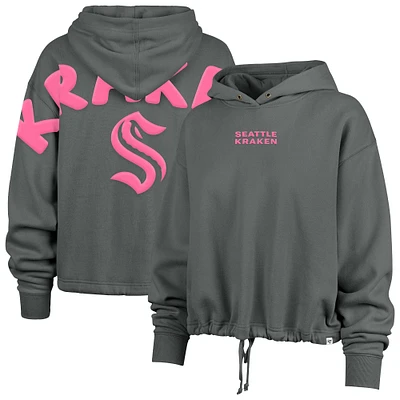 Sweat à capuche court Seattle Kraken Bright Side Venice pour femme, gris, '47