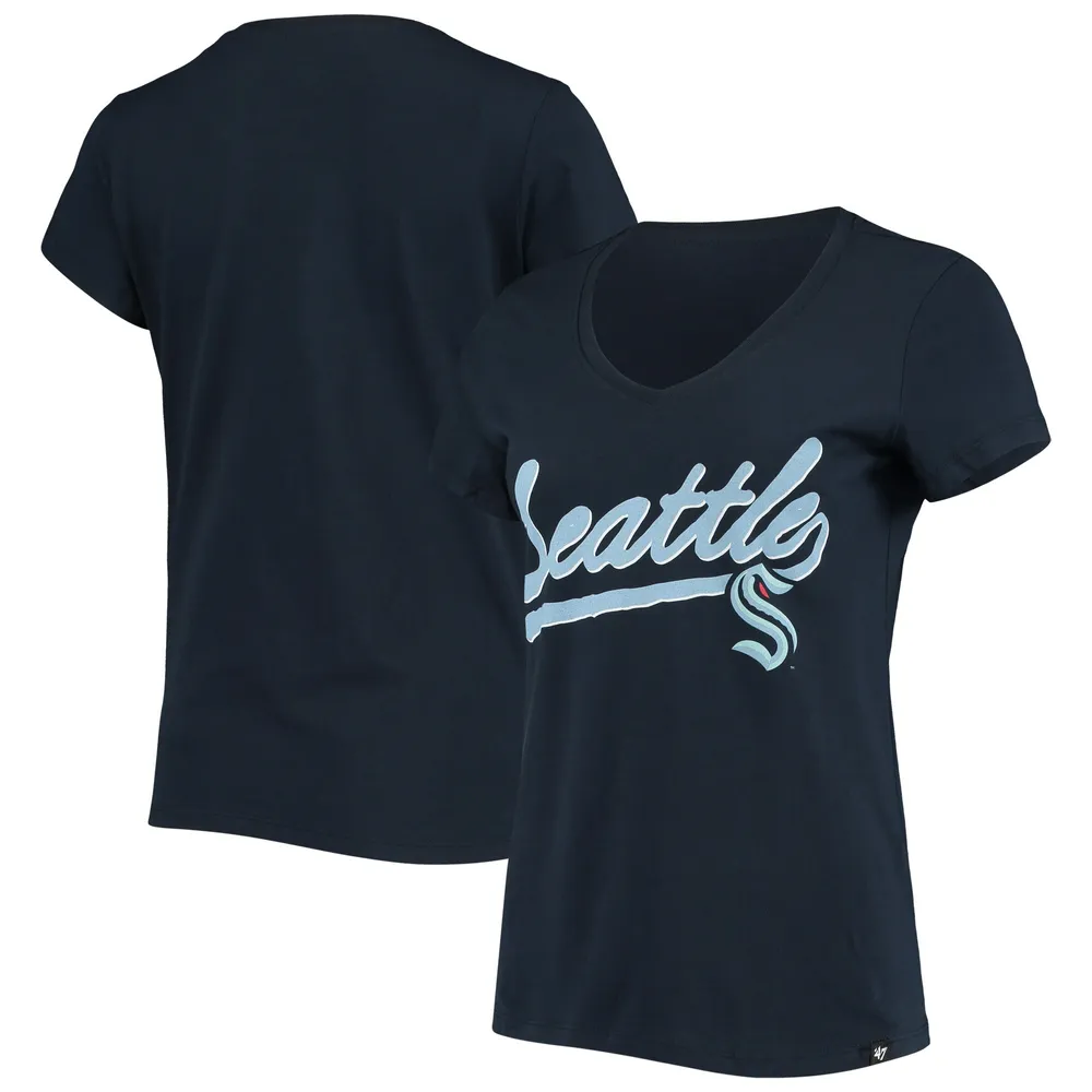 Fanatics Branded Youth Navy Seattle Kraken Authentic Pro Secondary Logo Long Sleeve T-Shirt