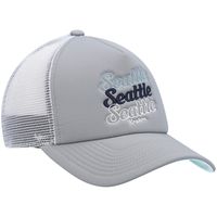 Women's adidas Gray/White Seattle Kraken Foam Trucker Snapback Hat