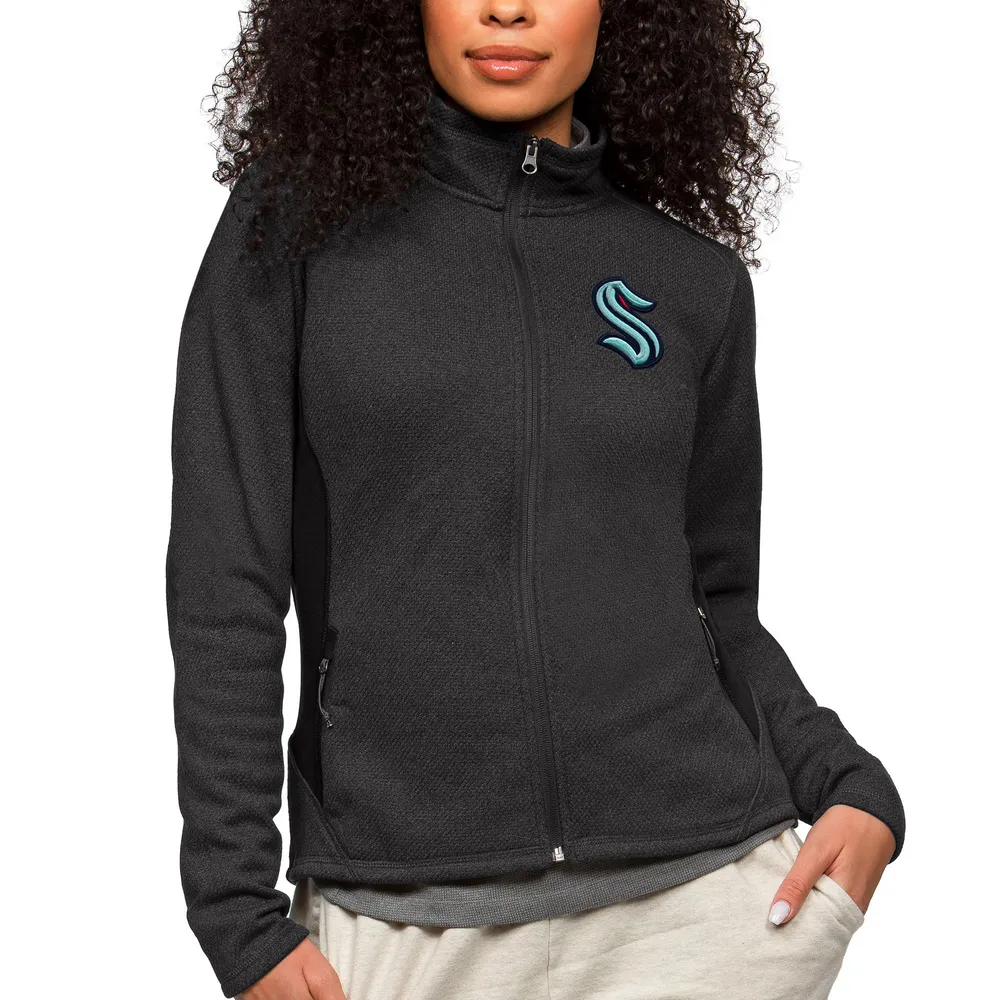 Men's Antigua Black Seattle Seahawks Generation Quarter-Zip