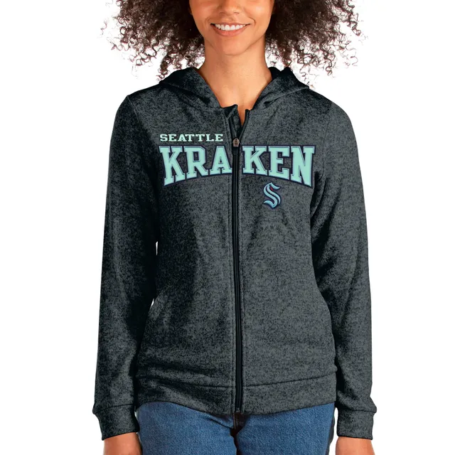 Lids Seattle Kraken Women's Cropped Full-Zip Hoodie - Navy