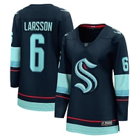 Fanatics pour femmes Adam Larsson Deep Sea Blue Seattle Kraken Home Breakaway Player Maillot