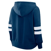 Women's Fanatics Deep Sea Blue Seattle Kraken Oversized Seize Pullover Hoodie