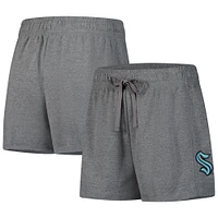 Short Fanatics gris chiné pour femme avec logo Seattle Kraken