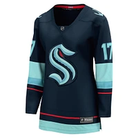 Maillot de joueur échappé à domicile Fanatics Jaden Schwartz pour femmes, bleu marine, Seattle Kraken