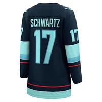 Maillot de joueur échappé à domicile Fanatics Jaden Schwartz pour femmes, bleu marine, Seattle Kraken