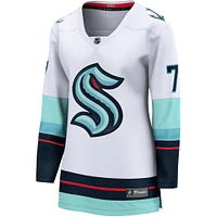 Fanatics Jordan Eberle pour femmes, maillot de joueur blanc Seattle Kraken Away Premier Breakaway