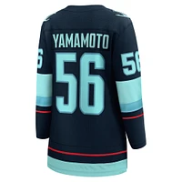 Women's Fanatics Kailer Yamamoto Deep Sea Blue Seattle Kraken Home Breakaway Player Jersey