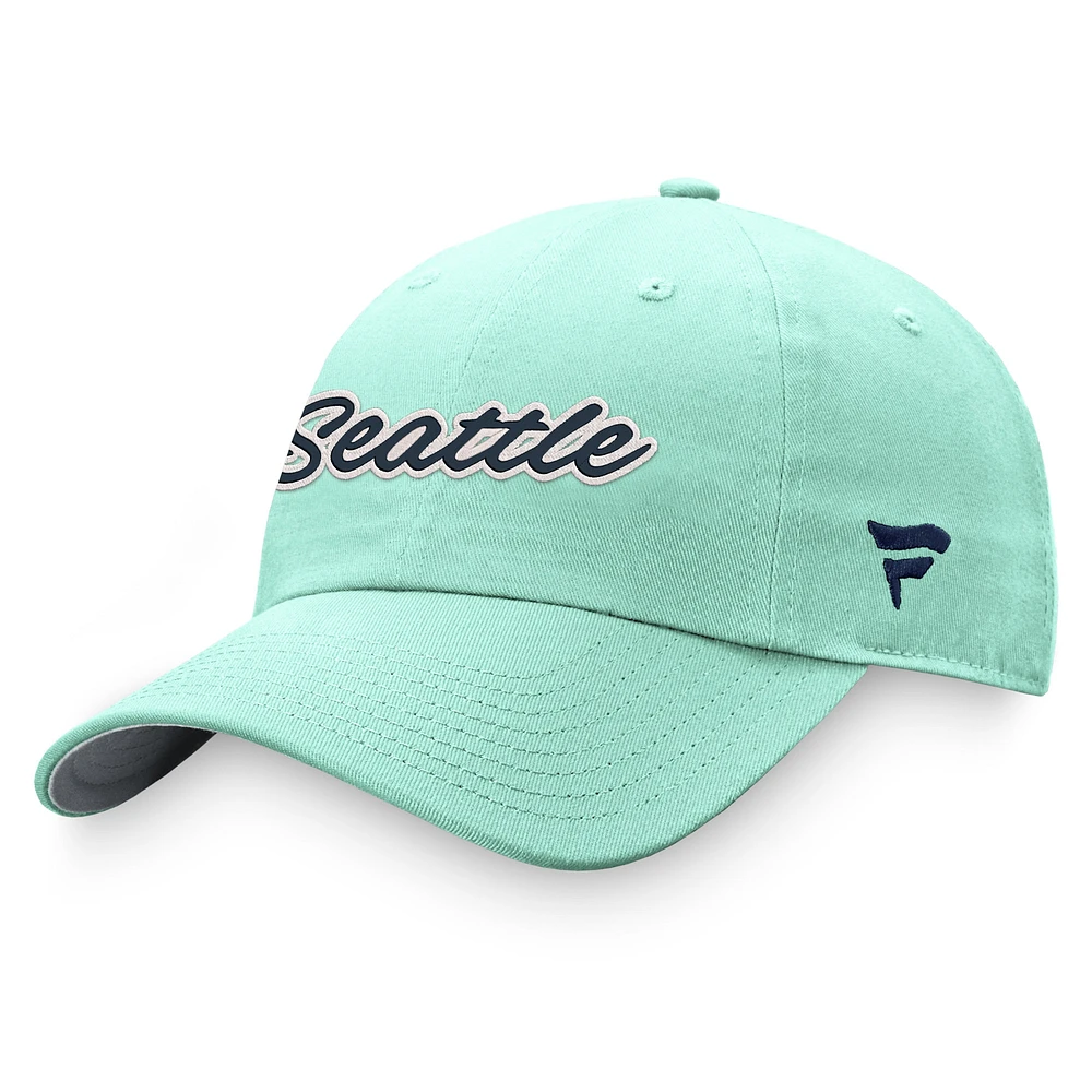 Casquette réglable Seattle Kraken Breakaway Fanatics bleu clair pour femmes