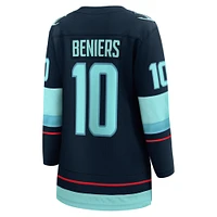 Fanatics pour femmes Matty Beniers Deep Sea Blue Seattle Kraken Home Breakaway Player Maillot