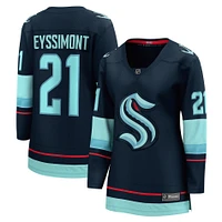 Women's Fanatics Michael Eyssimont Deep Sea Blue Seattle Kraken Home Breakaway Player Jersey