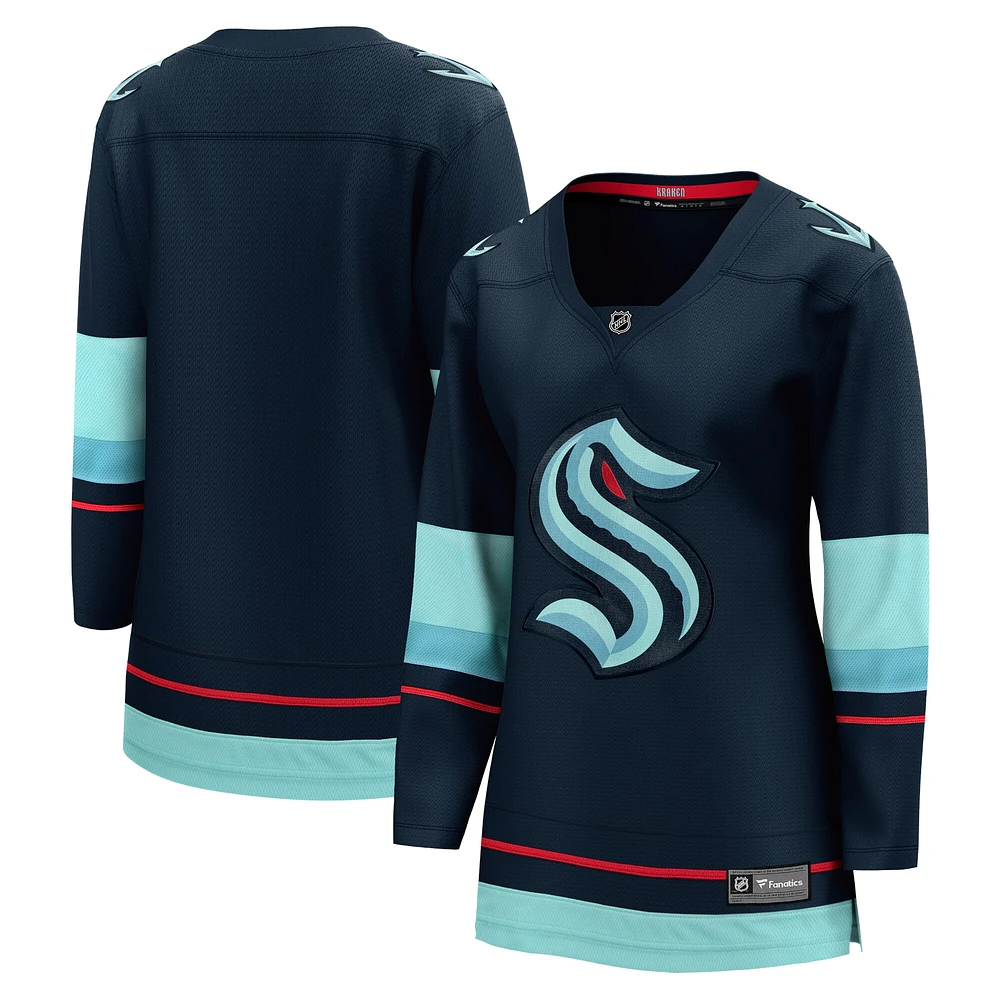 Maillot Breakaway Seattle Kraken Home Fanatics pour femmes, bleu marine