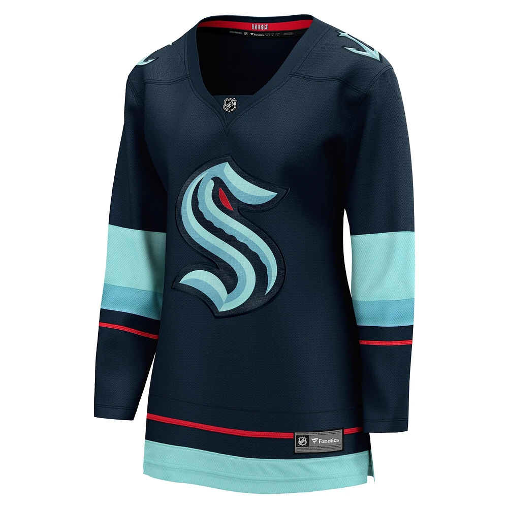 Maillot Breakaway Seattle Kraken Home Fanatics pour femmes, bleu marine