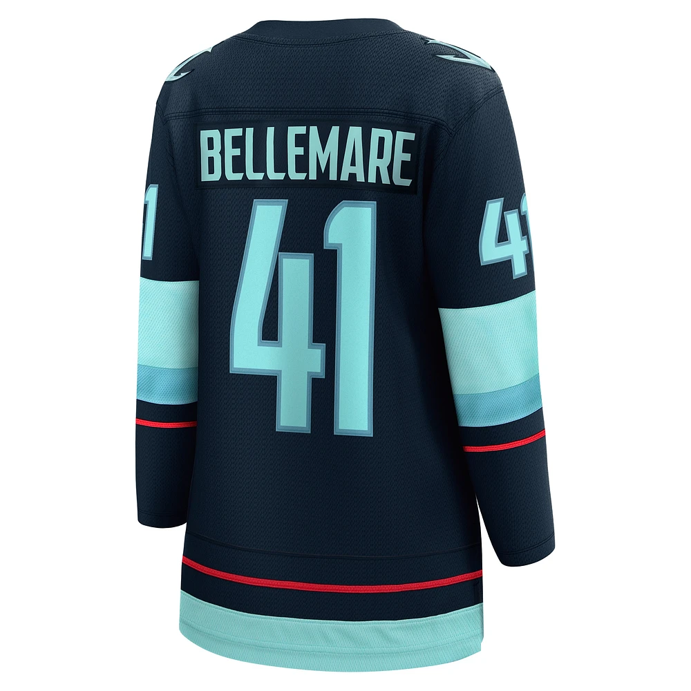 Fanatics pour femmes Pierre-Edouard Bellemare Deep Sea Blue Seattle Kraken Home Breakaway Player Maillot