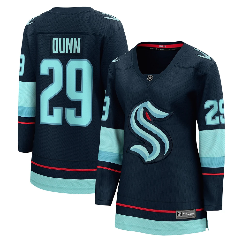 Maillot de joueur échappé à domicile Fanatics Vince Dunn pour femmes, bleu profond, Seattle Kraken