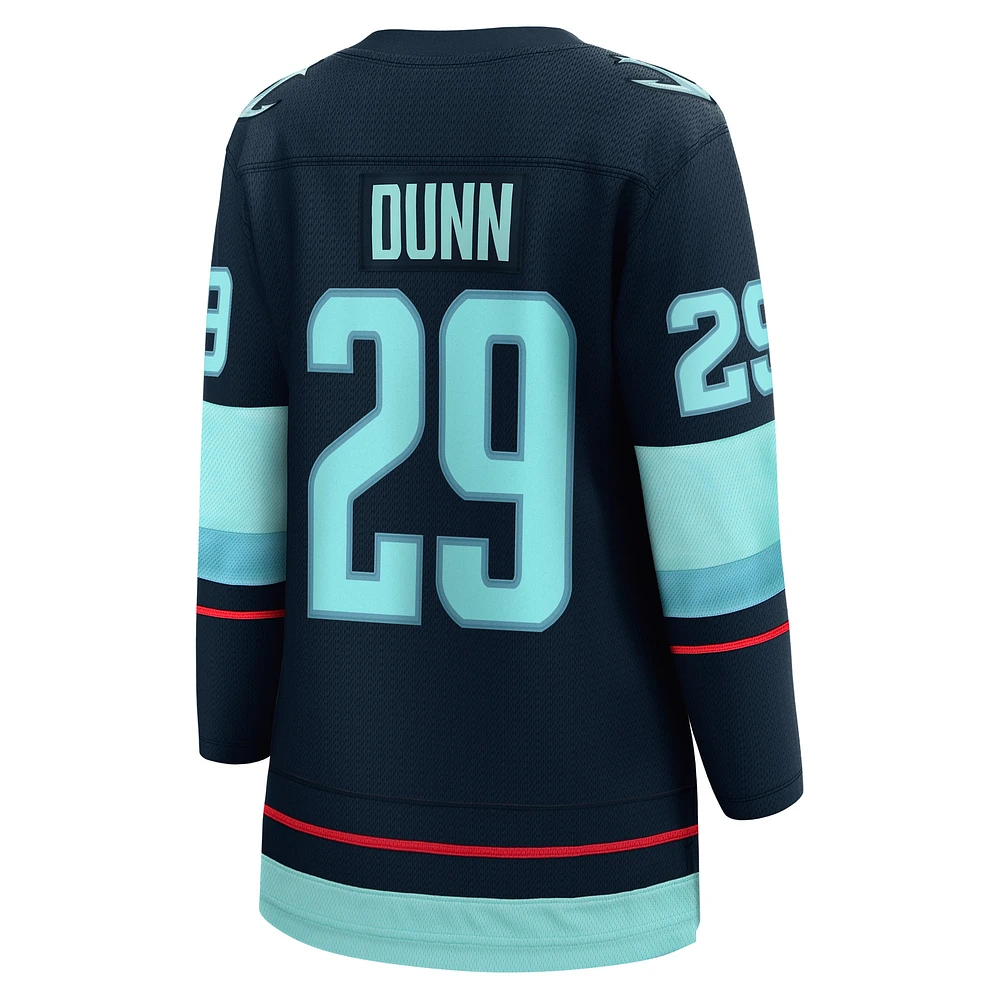 Maillot de joueur échappé à domicile Fanatics Vince Dunn pour femmes, bleu profond, Seattle Kraken