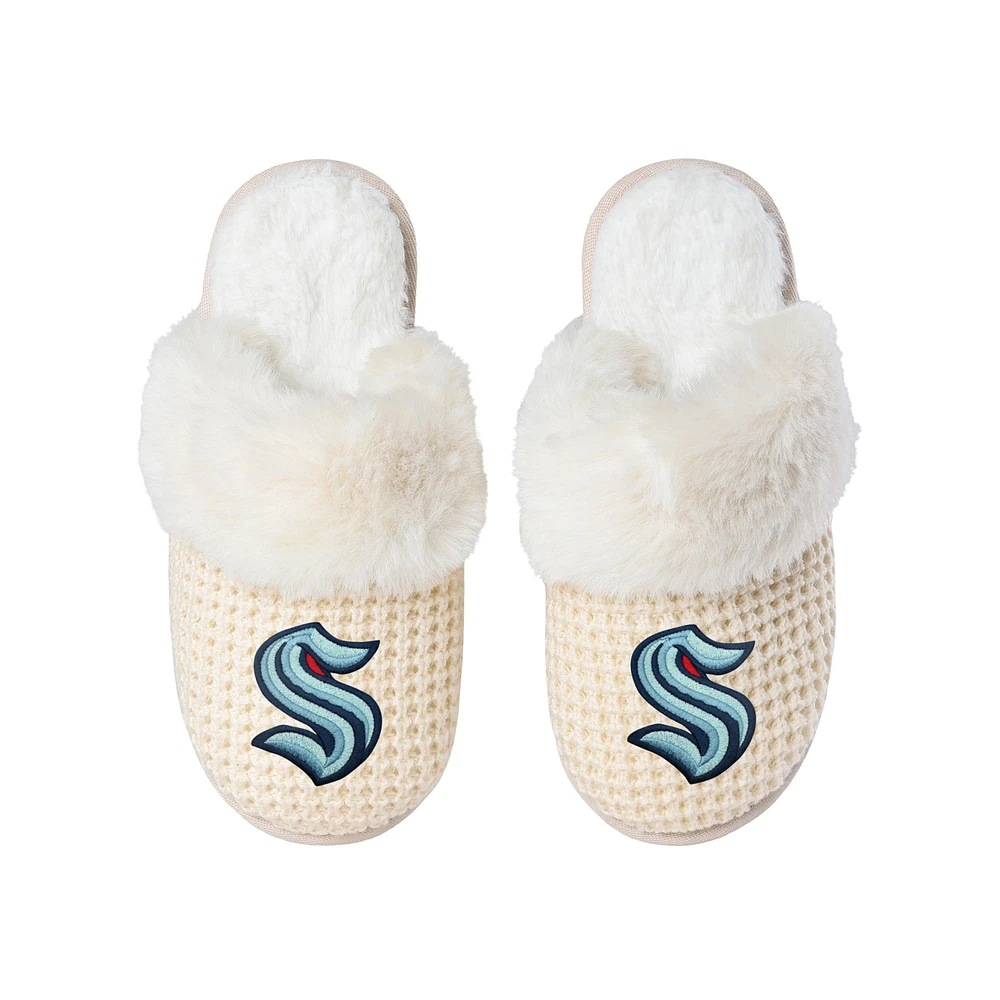 Women's FOCO Seattle Kraken Open Back Slippers