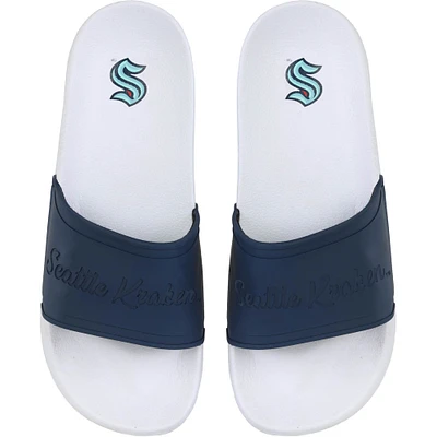 Women's FOCO Seattle Kraken Script Wordmark Slide Sandals