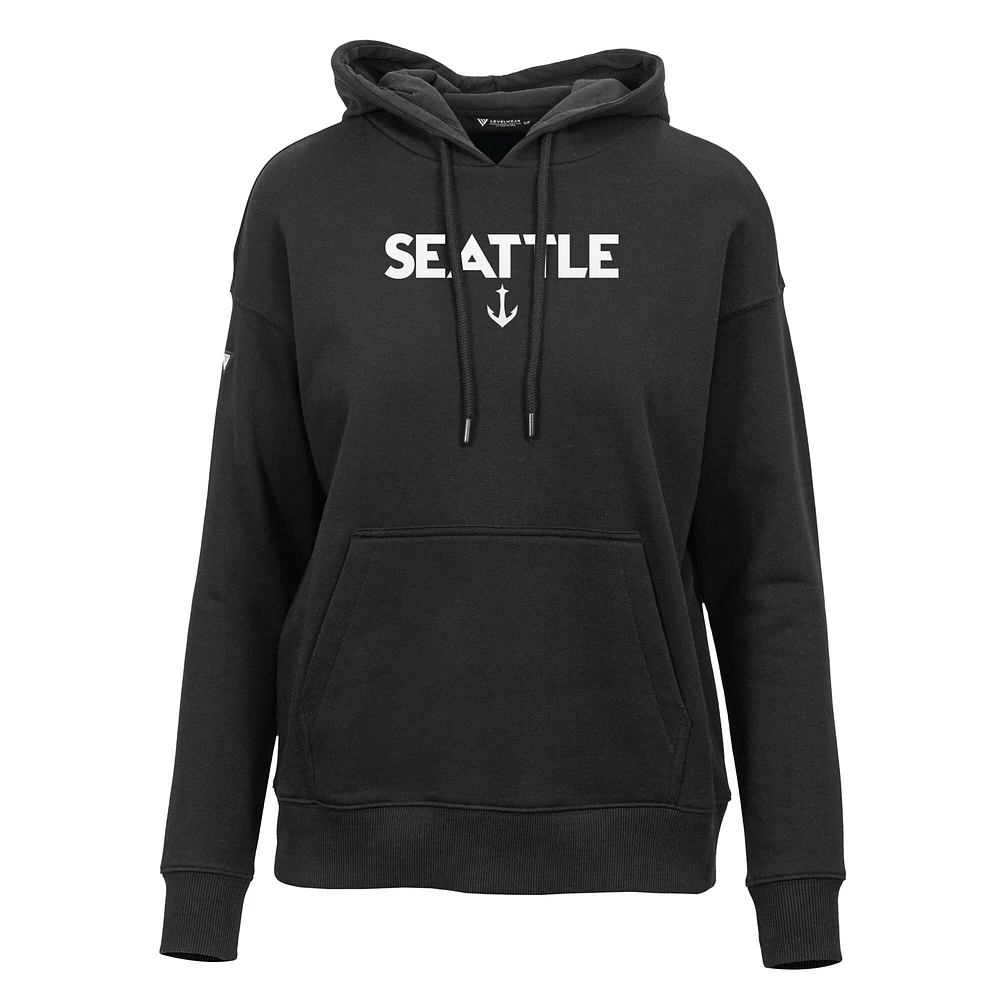 Sweat à capuche noir Seattle Kraken Adorn City Capsule pour femme de Levelwear