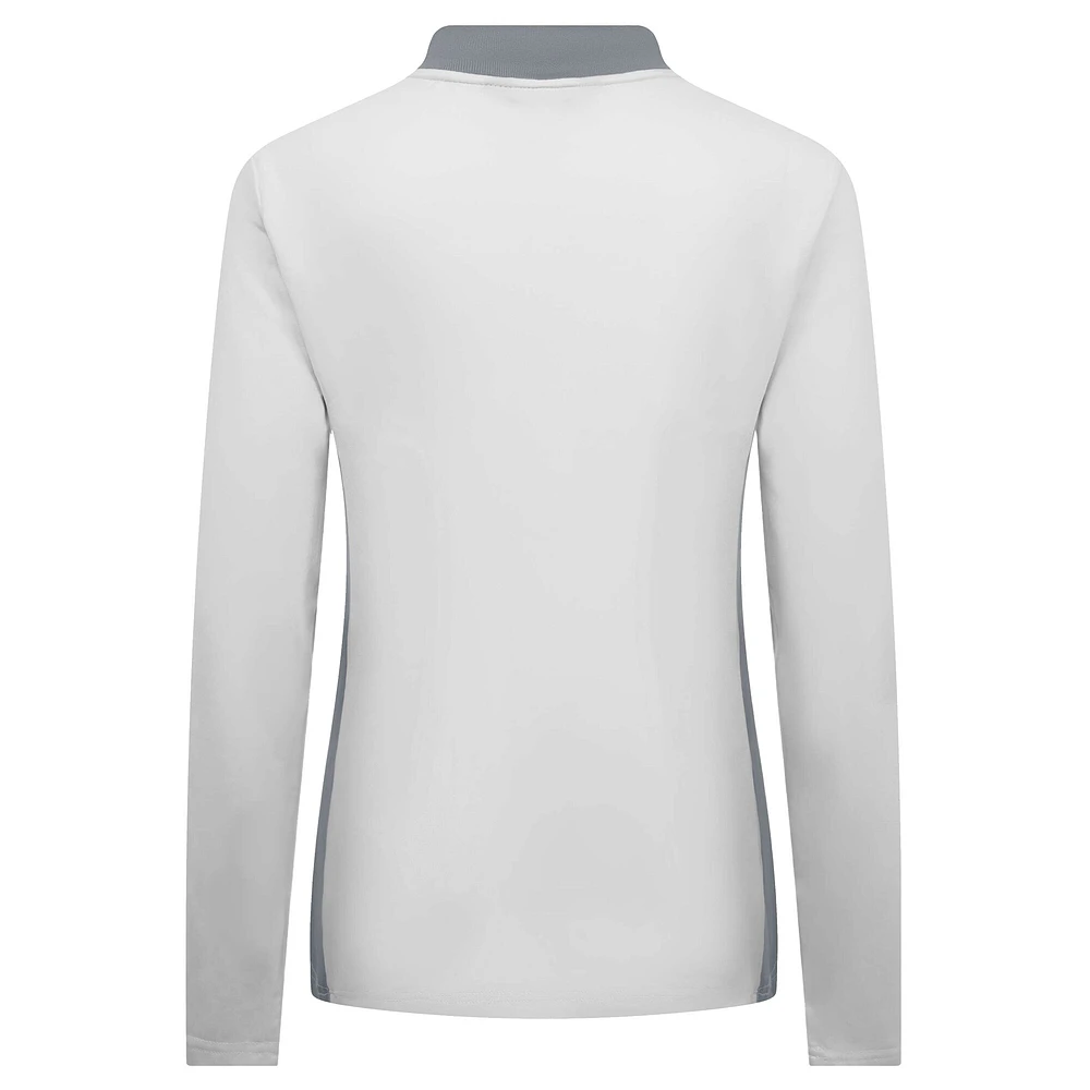 Women's Levelwear White Seattle Kraken Moxie Insignia Core Quarter-Zip Top