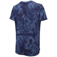 Women's Majestic Threads Deep Sea Blue Seattle Kraken Boyfriend Tie-Dye T-Shirt