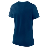 Women's Navy Seattle Kraken Launch Scoop Neck T-Shirt