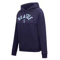 Sweat à capuche classique en chenille Seattle Kraken Pro Standard pour femmes, bleu marine