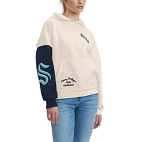 Sweat à capuche Tommy Hilfiger crème/bleu profond pour femme Seattle Kraken Harriet