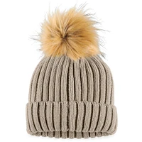 Women's WEAR by Erin Andrews Cream Seattle Kraken Neutral Cuffed Knit Hat with Pom