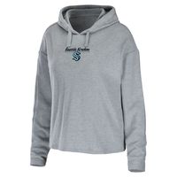 Women's WEAR by Erin Andrews Heather Gray Seattle Kraken Logo Pullover Hoodie & Pants Sleep Set