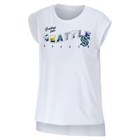 Women's WEAR by Erin Andrews White Seattle Kraken Greetings From Muscle T-Shirt