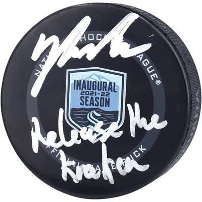 Seattle Kraken Fanatics Authentic Unsigned Inglasco 2021-22 Inaugural  Season Official Game Puck