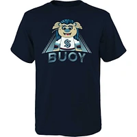 T-shirt Seattle Kraken Mascot Callout bleu profond pour jeune