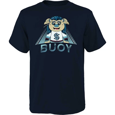 Youth Deep Sea Blue Seattle Kraken Mascot Callout T-Shirt